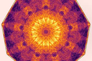 Patterns produced by 'polygon billiards'